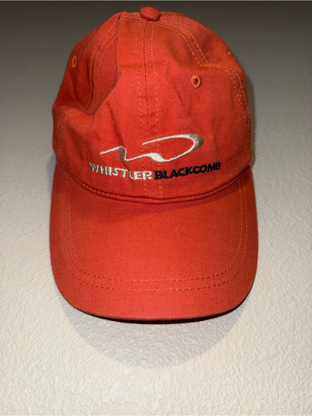 Whistler Blackcomb Embroidered Adjustable Orange Baseball Cap. Canadian flag OS‎